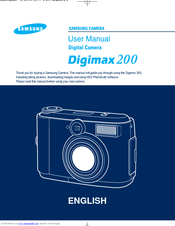 Samsung Digimax 200 User Manual