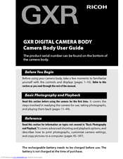 Ricoh GXR User Manual