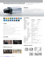 Samsung SCC-B2005P Specifications