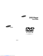 Samsung DVD-P248A User Manual