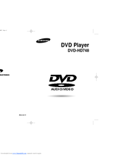 Samsung DVD-HD748 User Manual