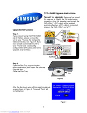 Samsung DVD-HD841 Upgrade Instructions