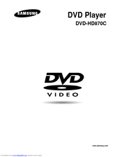 Samsung DVD-HD870C User Manual