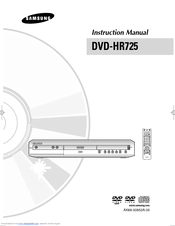 Samsung DVD-HR725 Instruction Manual