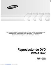 Samsung DVD-P270K Manual De Usuario