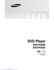 Samsung DVD-P360K User Manual