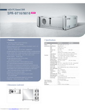 Samsung SPR-9816 Specifications