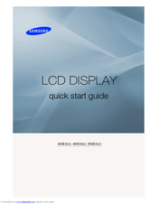 Samsung SyncMaster 400EXn Quick Start Manual