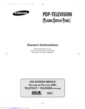 Samsung PDP-TELEVISION Owner's Instructions Manual