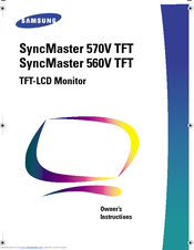 Samsung SyncMaster 580V TFT Owner's Instructions Manual