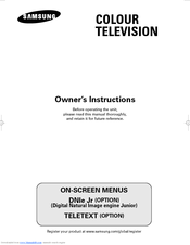 Samsung CS-29M16ML Owner's Instructions Manual