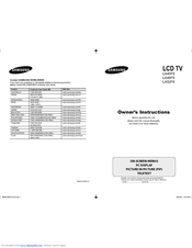 Samsung LA52F8 Owner's Instructions Manual