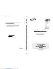 Samsung LCD Flat Panel TV LE32R53B Owner's Instructions Manual