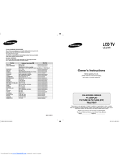 Samsung LE32M8 Owner's Instructions Manual