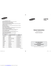 Samsung LE40M9 Owner's Instructions Manual