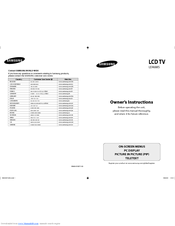 Samsung LE46M53BD Owner's Instructions Manual