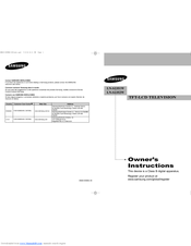 Samsung LNS2352W Owner's Instructions Manual