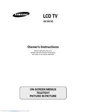 Samsung LW15S13C Owner's Instructions Manual