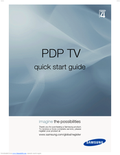 Samsung PS42A467P1W Quick Start Manual