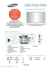 Samsung PN50A40CD Quick Setup Manual