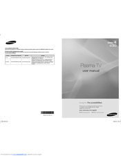 Samsung PN50B430P2D User Manual