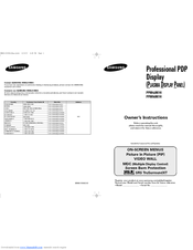 Samsung PPM50M7HB - Plamsa HD Display User Manual