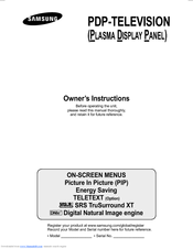 Samsung PS-50Q91H Owner's Instructions Manual
