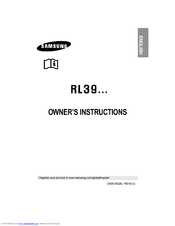 Samsung RL39 Series Owner's Instructions Manual