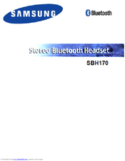 Samsung SBH170 Manual
