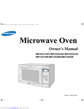 Samsung MR1031CWC Owner's Manual