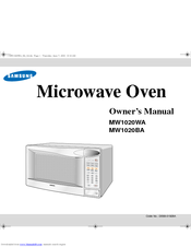 Samsung MW1020WA Owner's Manual