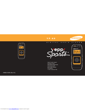 Samsung YP-60V - YEPP Sports 256 MB Digital Player User Manual