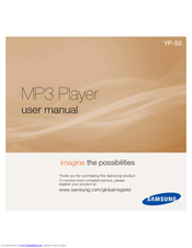 Samsung YEPP YP-S3 User Manual