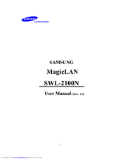 Samsung MagicLAN SWL-2100N User Manual
