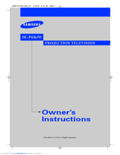 Samsung HC-P4363W Owner's Instructions Manual