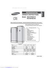 Samsung RA21VASS Owner's Instructions Manual