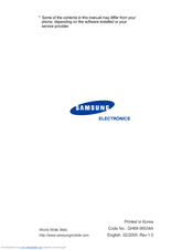 Samsung E630 - SGH Cell Phone User Manual