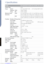 Samsung SCC-C4233 Specification Sheet