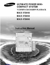 Samsung MAX-VS940 Instruction Manual