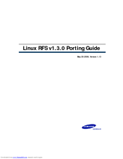 Samsung Linux RFS v1.3.0 Porting Manual