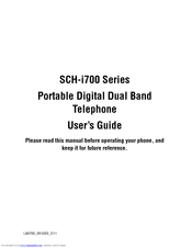 Samsung SCH-i700 Series User Manual