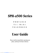 Samsung SPH-a500 Series User Manual