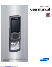 Samsung SGH-U900W User Manual