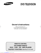 Samsung DW15G10 Owner's Instructions Manual