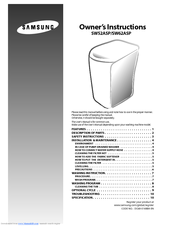 Samsung SW62ASP Owner's Instructions Manual