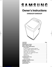 Samsung SW95ASP Owner's Instructions Manual