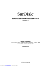 SanDisk SD064 Product Manual
