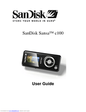 SanDisk Sansa C100 User Manual