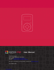 SanDisk Sansa Clip-UM608-ENG User Manual