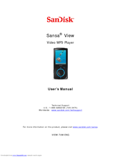 SanDisk SDMX10R-032GKA57 - Sansa View 32 GB Digital Player User Manual